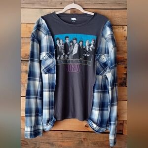 Upcycled Beverly Hills TV Show Graphic Long Sleeve Shirt
